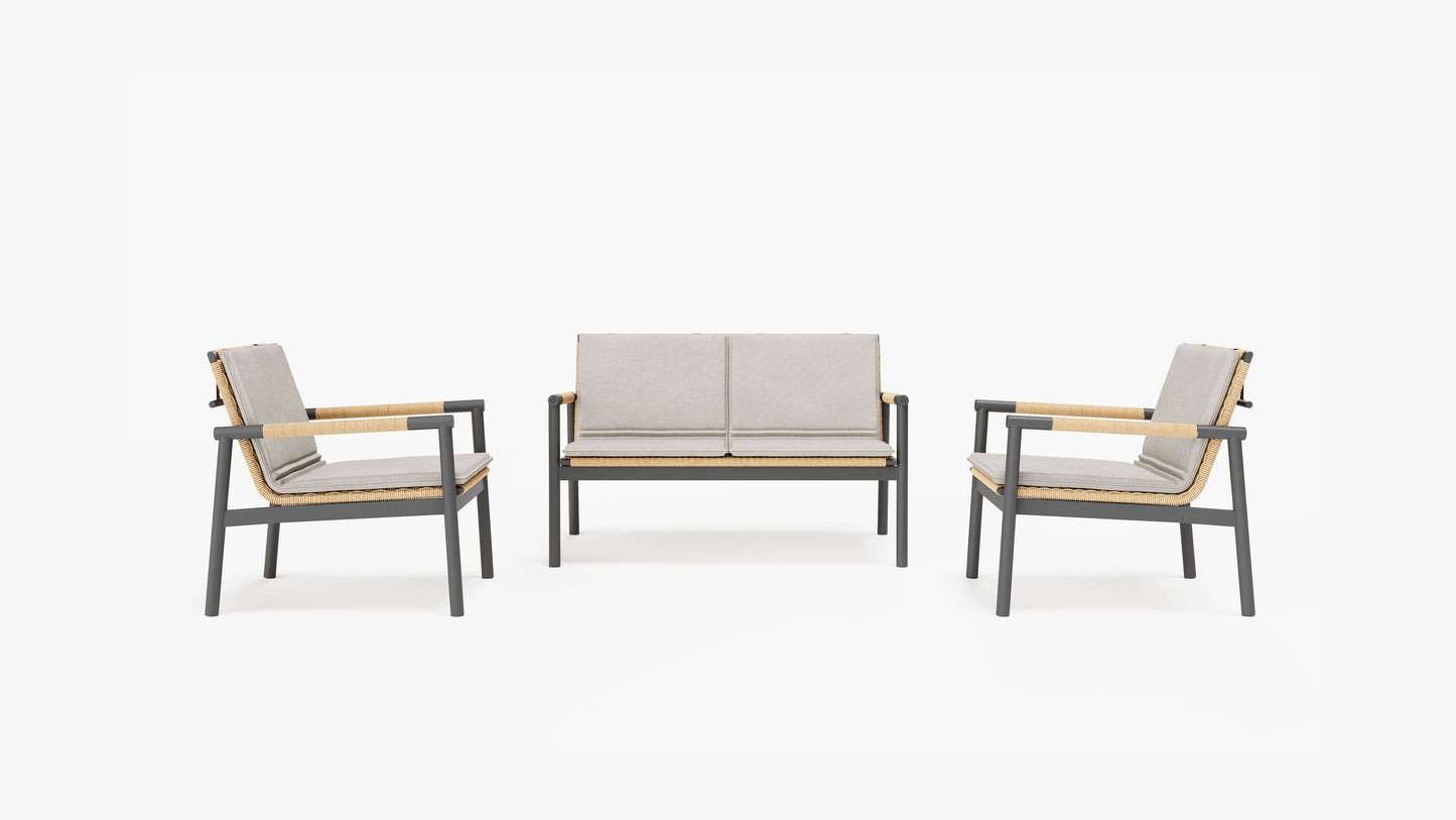 Coussins pour canapé deux places et ensemble de conversation Flex