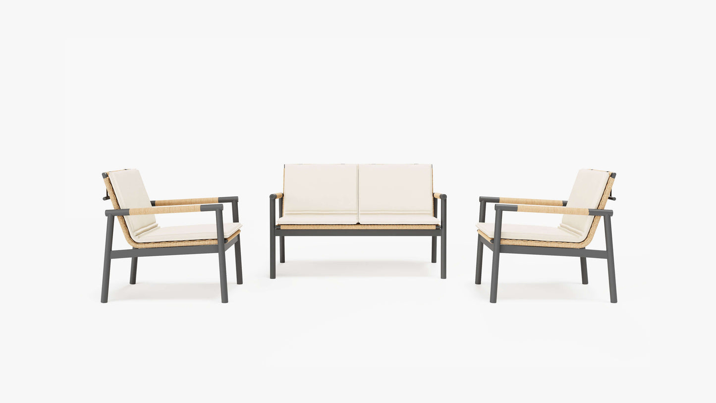 Coussins pour canapé deux places et ensemble de conversation Flex