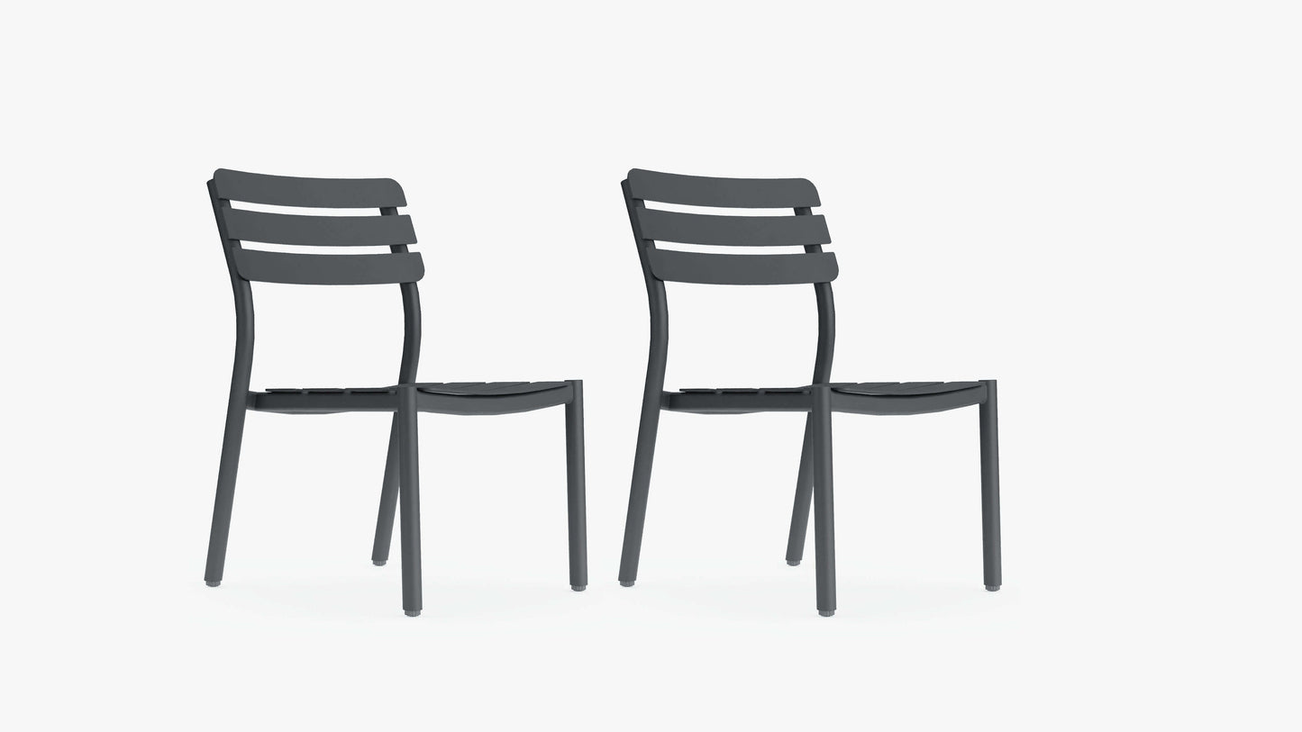 Chaise de salle à manger sans accoudoirs 595, lot de 2