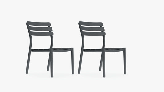 Chaise de salle à manger sans accoudoirs 595, lot de 2