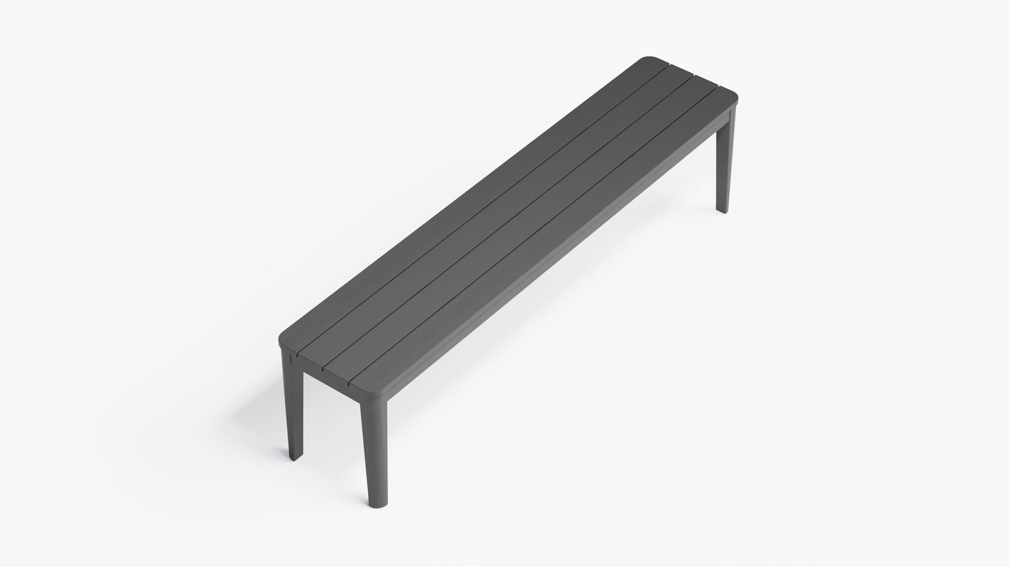Banc de salle à manger d'extérieur en aluminium
