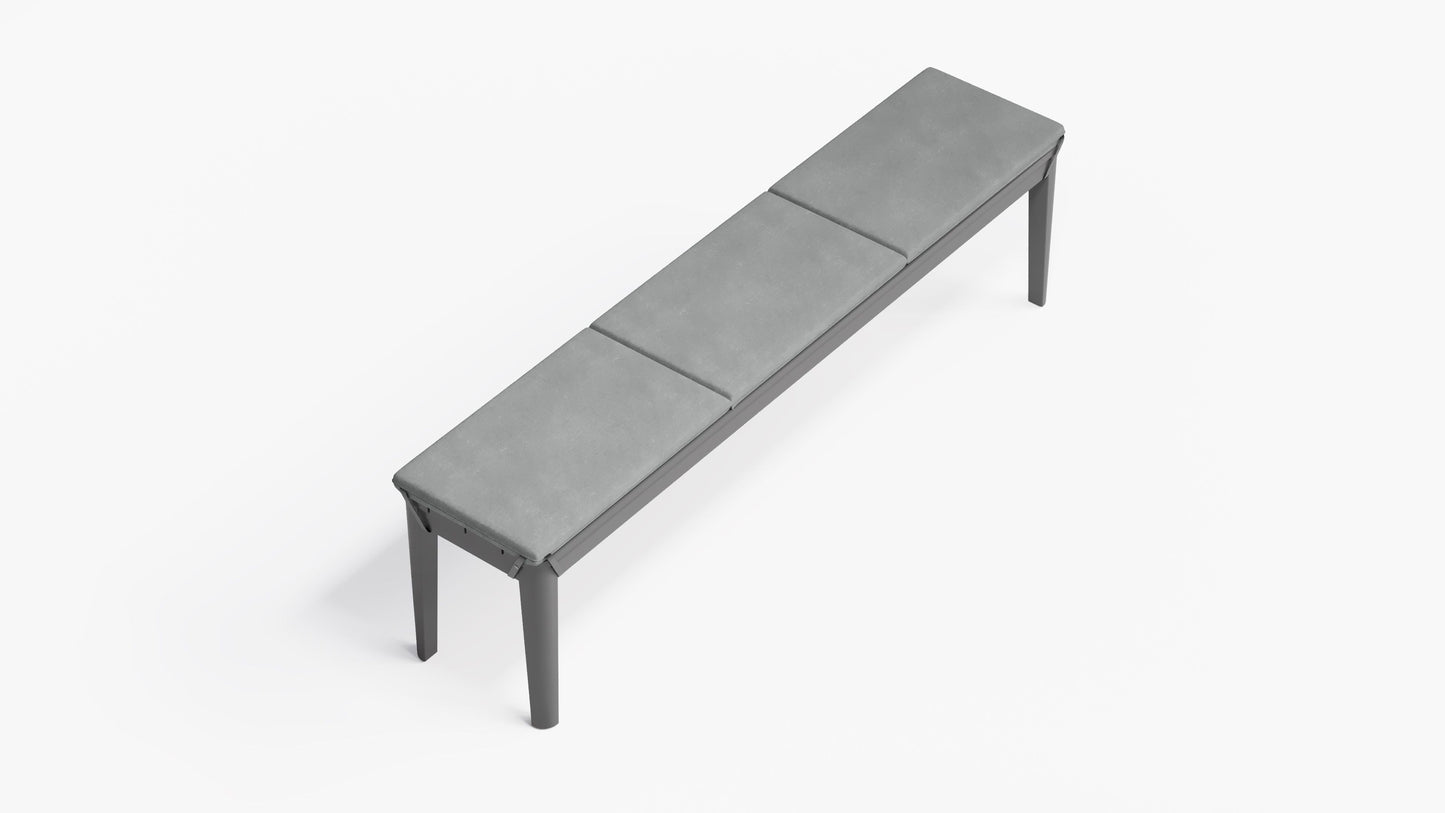 Coussin de banc de jardin en aluminium