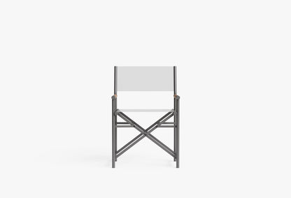 Chaise de directeur de salle à manger extérieure en aluminium