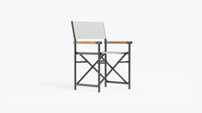 Chaise de directeur de salle à manger extérieure en aluminium