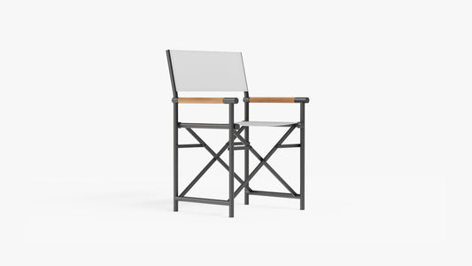 Chaise de directeur de salle à manger extérieure en aluminium