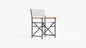 Chaise de directeur de salle à manger extérieure en aluminium