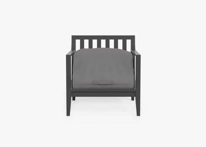 Fauteuil d'extérieur en aluminium anthracite