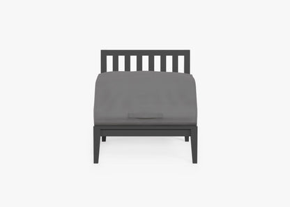 Chaise d'extérieur sans accoudoirs en aluminium anthracite