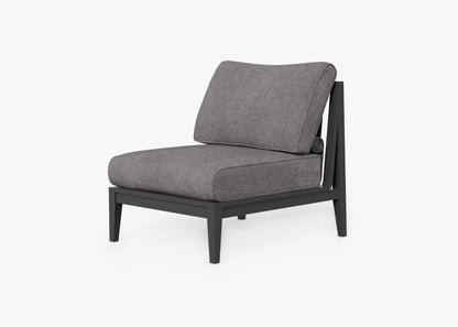 Chaise d'extérieur sans accoudoirs en aluminium anthracite