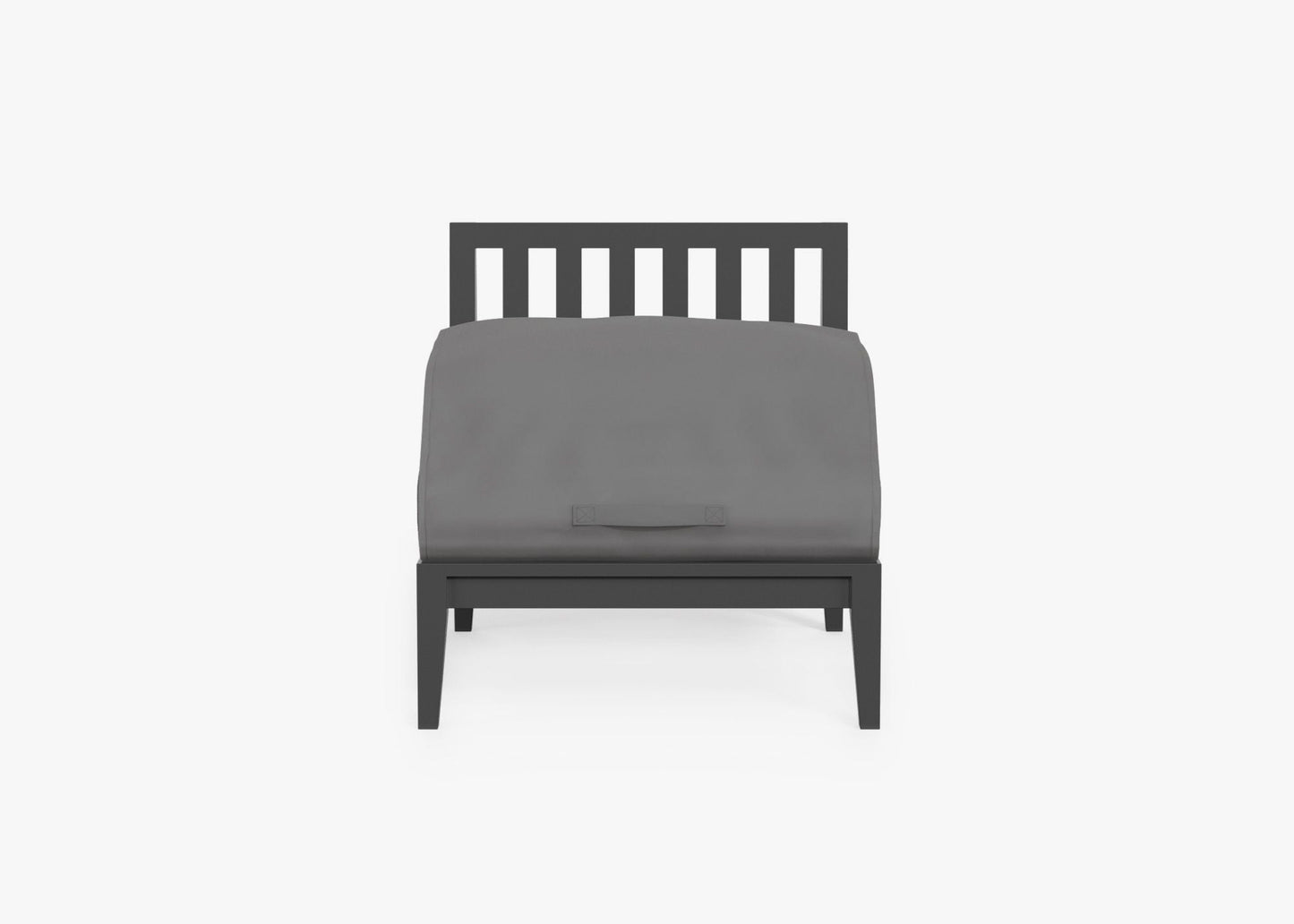 Chaise d'extérieur sans accoudoirs en aluminium anthracite