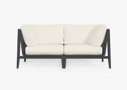 Canapé deux places d'extérieur en aluminium anthracite (Expérience extérieure)