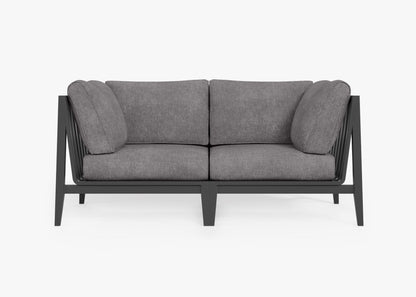Canapé deux places d'extérieur en aluminium anthracite