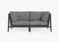 Canapé deux places d'extérieur en aluminium anthracite