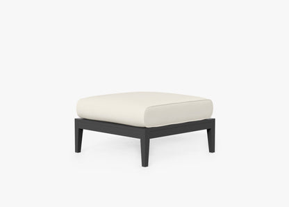 Pouf d'extérieur multifonctionnel en aluminium anthracite