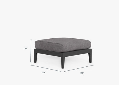 Pouf d'extérieur en aluminium anthracite (Experience Outer)