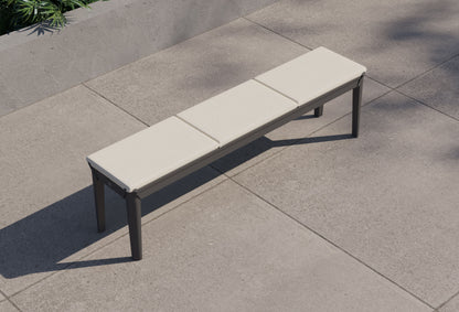 Coussin de banc de jardin en aluminium