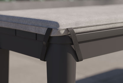 Coussin de banc de jardin en aluminium