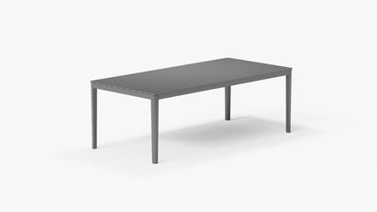 Table de salle à manger rectangulaire d'extérieur en aluminium