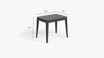 Table d'appoint d'extérieur en aluminium - Rectangulaire, lot de 2