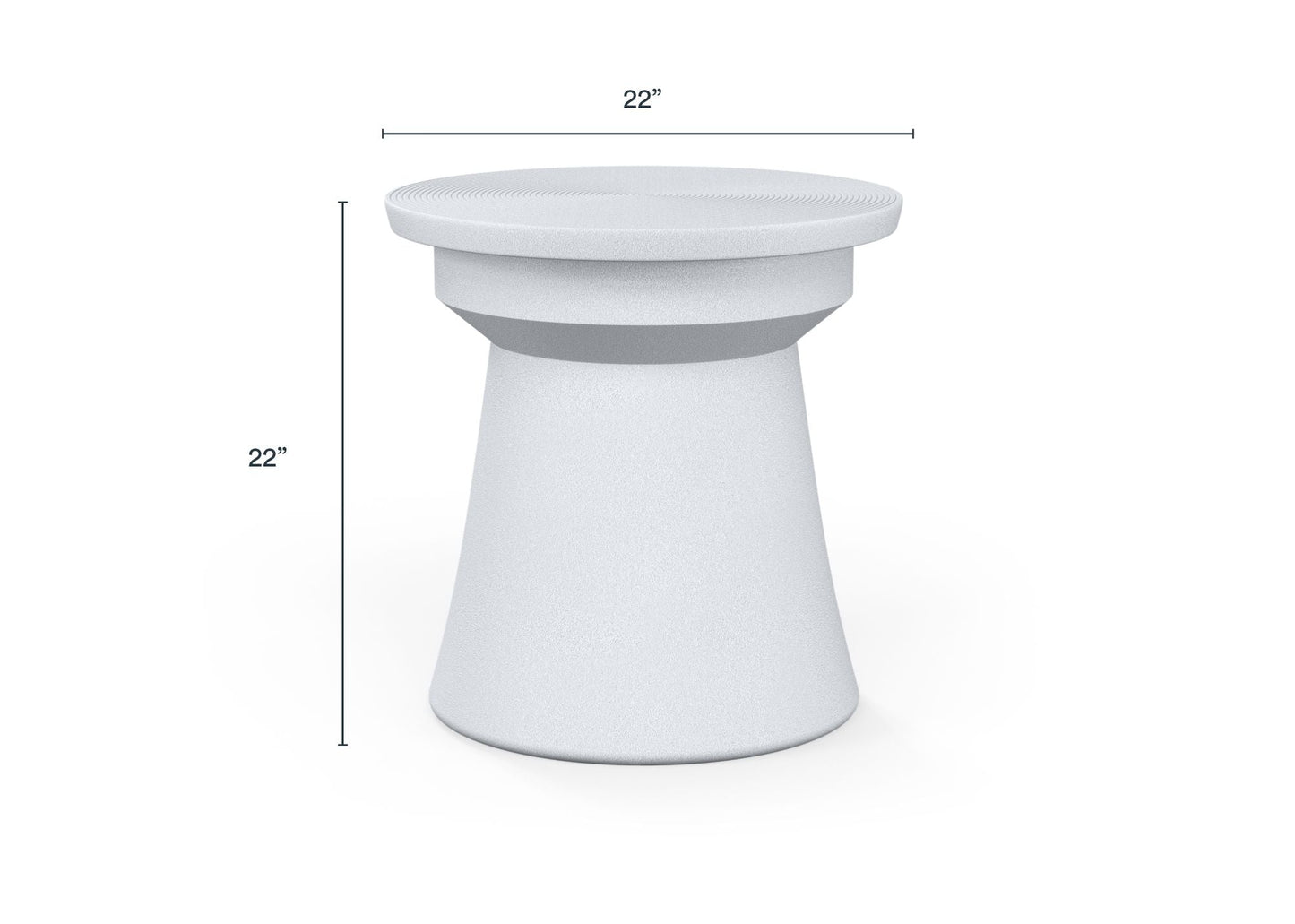 Table d'appoint d'extérieur en béton - Classique