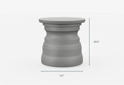 Table d'appoint extérieure en béton à plusieurs niveaux