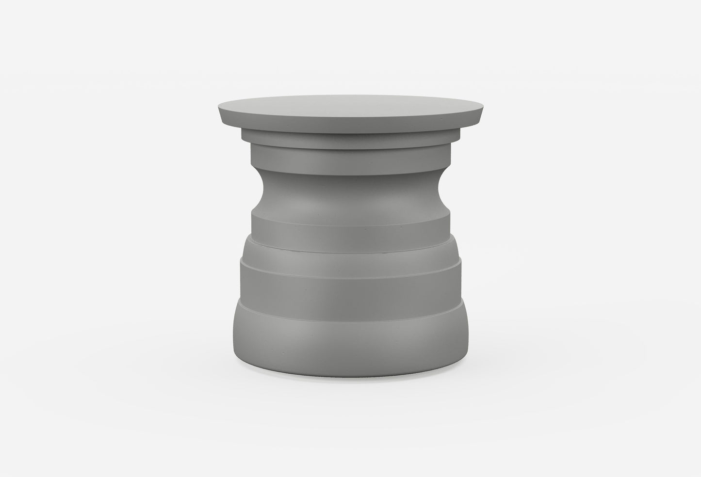 Table d'appoint extérieure en béton à plusieurs niveaux