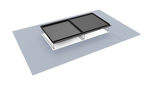 Kit de cuisson pour foyer extérieur en béton - Rectangulaire