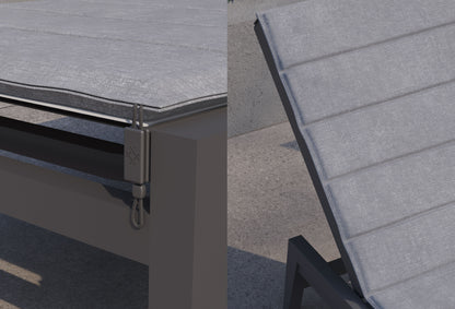 Chaise longue d'extérieur Infinity en aluminium, lot de 2