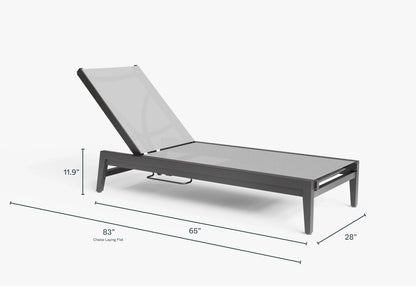 Chaise longue d'extérieur Infinity en aluminium, lot de 2