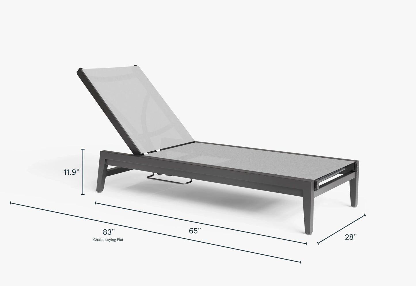 Chaise longue d'extérieur Infinity en aluminium