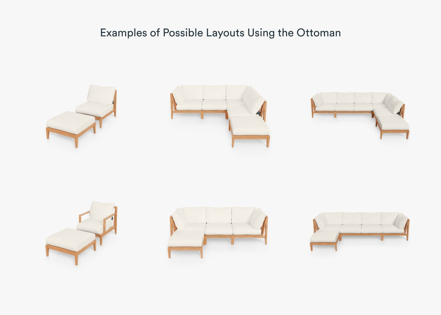 Pouf multifonctionnel d'extérieur en teck