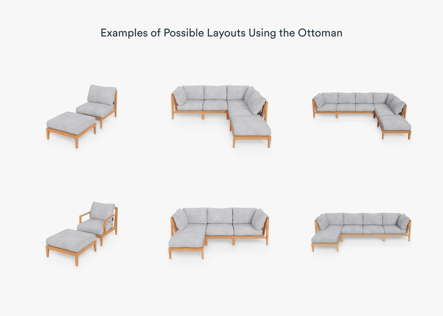 Pouf multifonctionnel d'extérieur en teck
