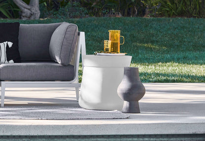 Table d'appoint d'extérieur ronde en béton