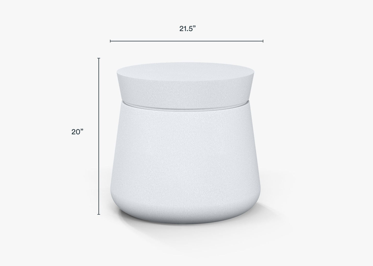 Table d'appoint d'extérieur ronde en béton