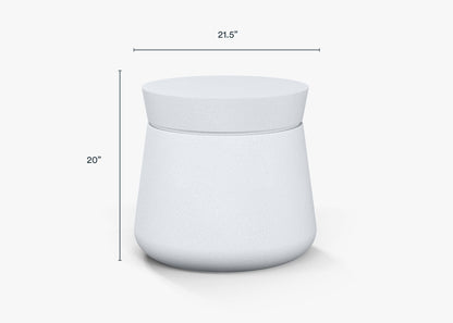 Table d'appoint d'extérieur ronde en béton