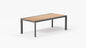 Table de salle à manger extensible d'extérieur en teck et aluminium