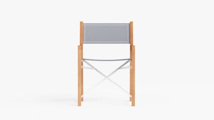 Chaise de directeur de salle à manger extérieure en teck