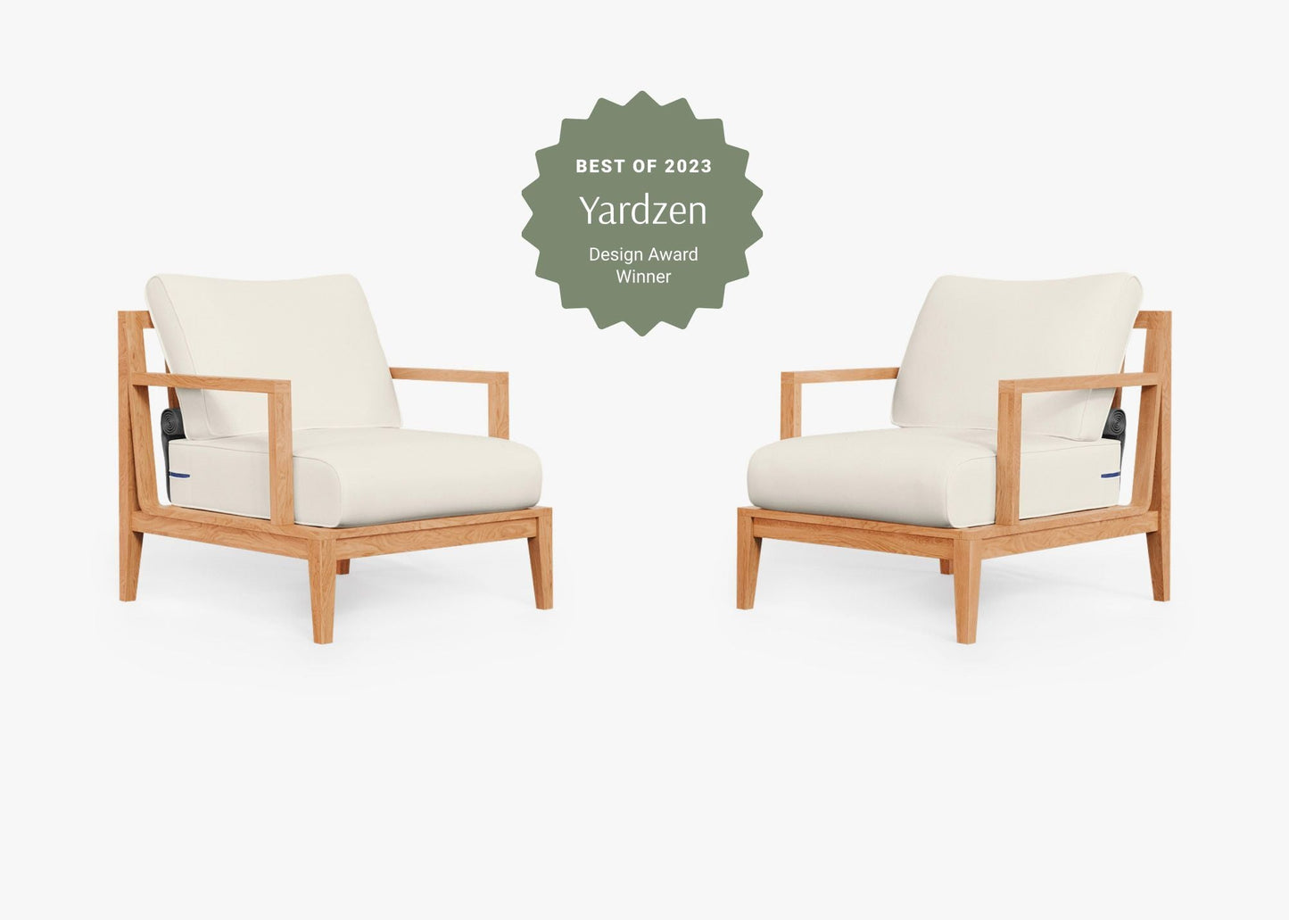 Ensemble de conversation avec fauteuil d'extérieur en teck