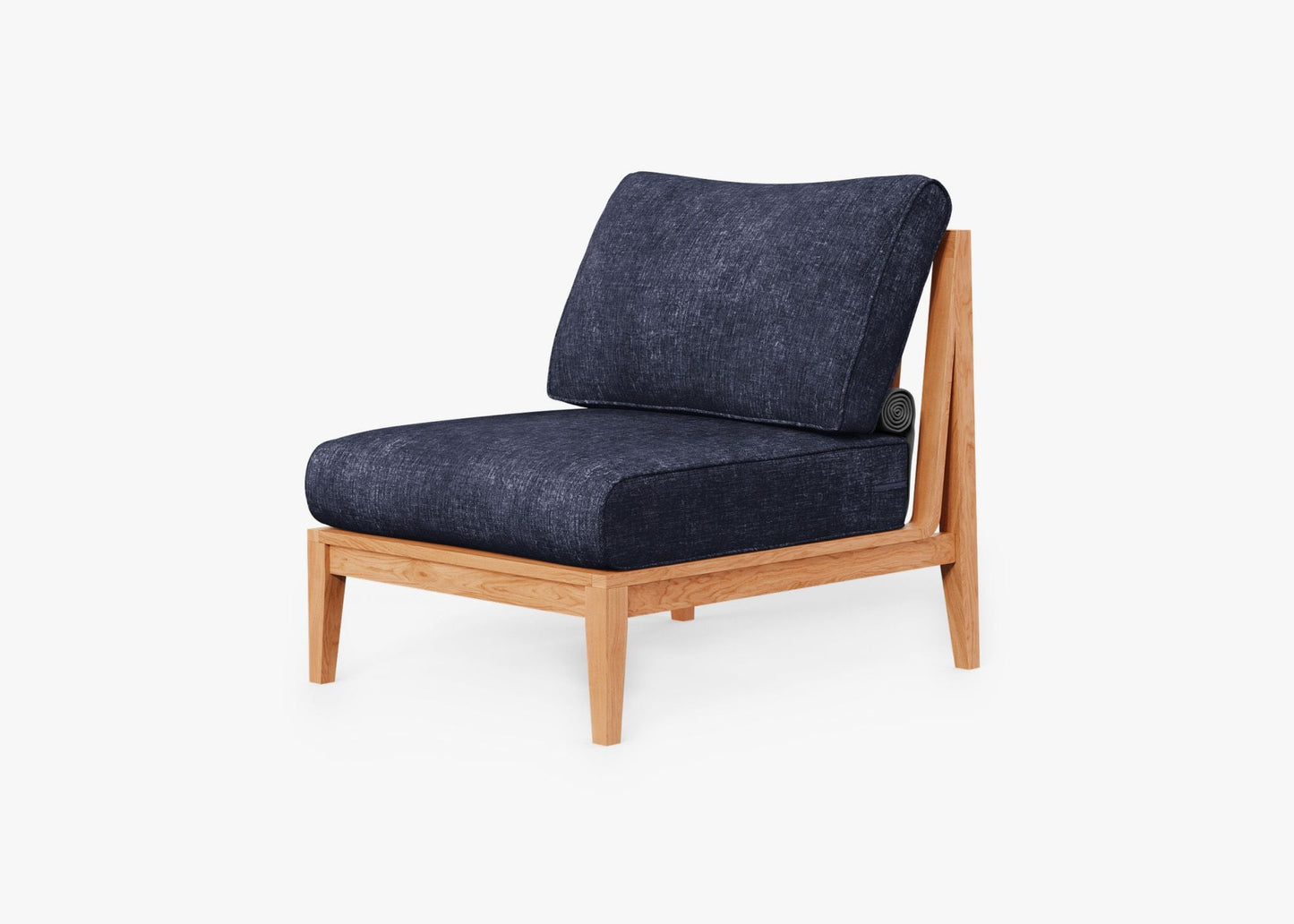 Chaise d'extérieur sans accoudoirs en teck