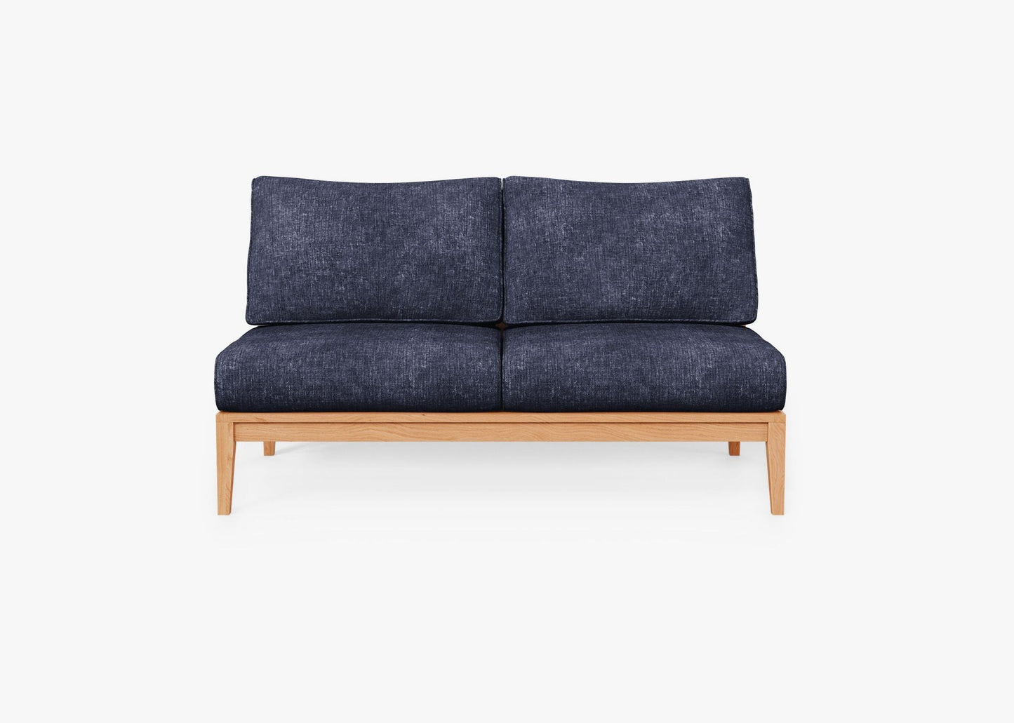 Canapé deux places d'extérieur sans accoudoirs en teck