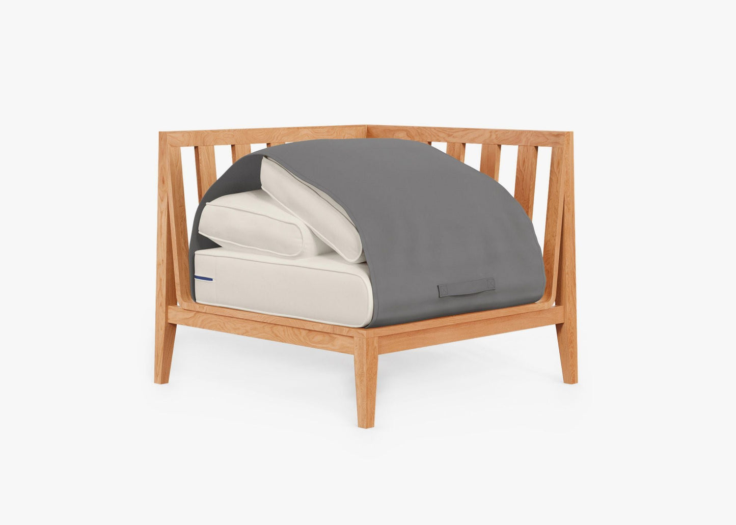 Fauteuil d'angle d'extérieur en teck - Gauche