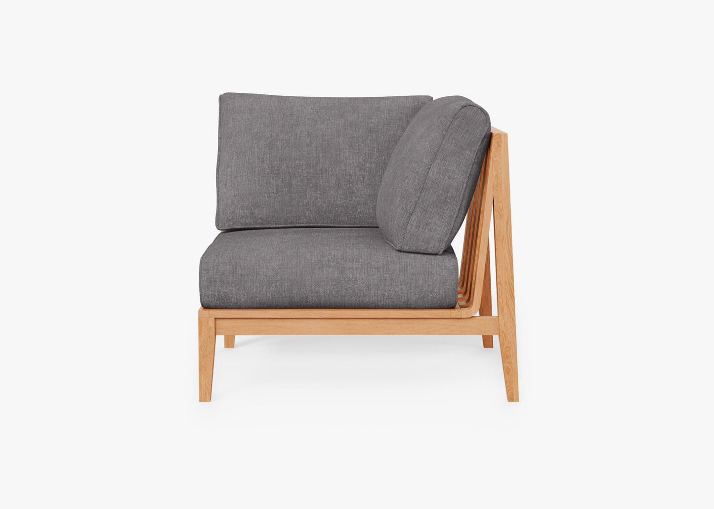 Fauteuil d'angle d'extérieur en teck - Gauche