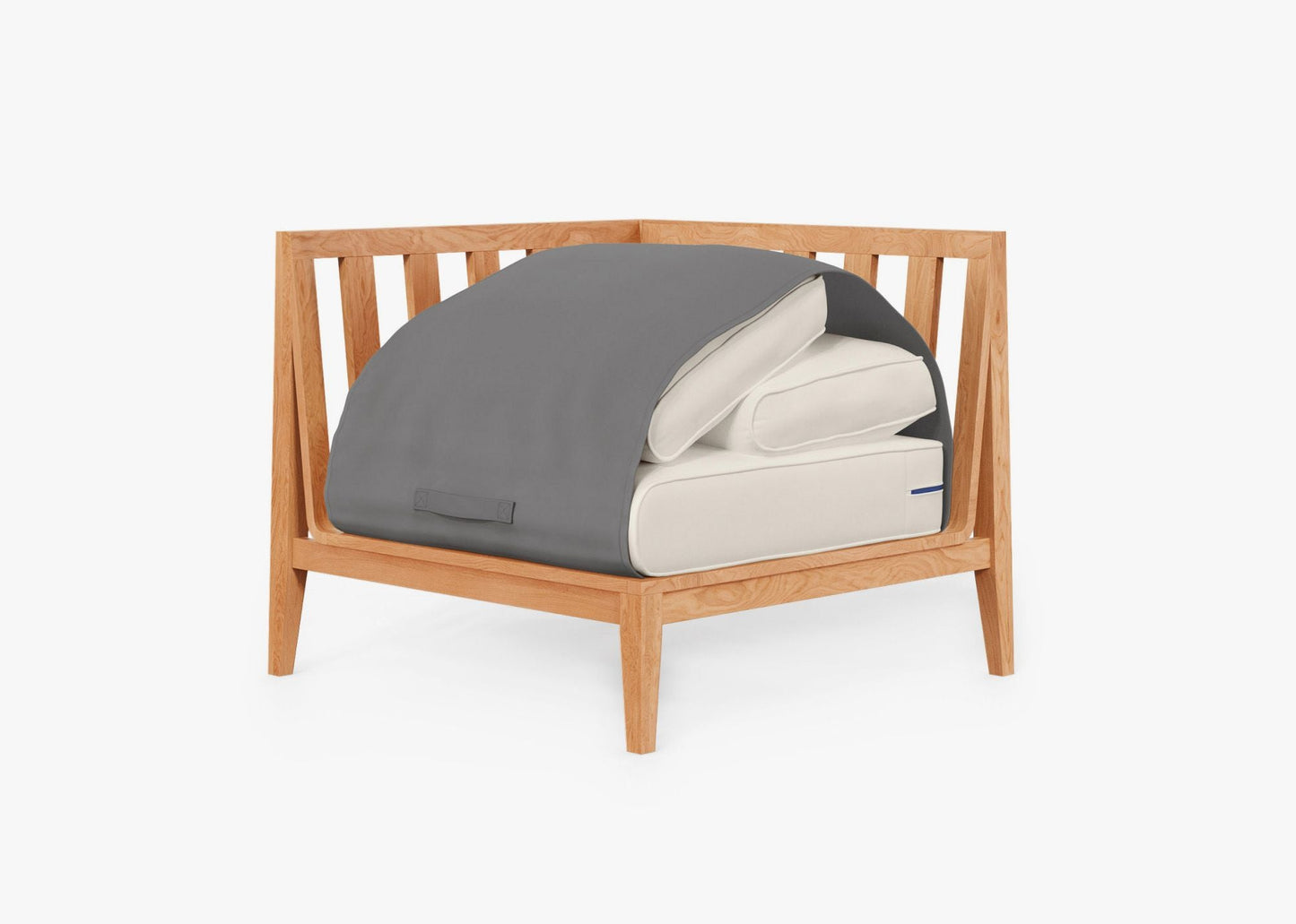 Fauteuil d'angle d'extérieur en teck - Droite