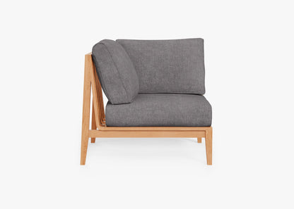 Fauteuil d'angle d'extérieur en teck - Droite