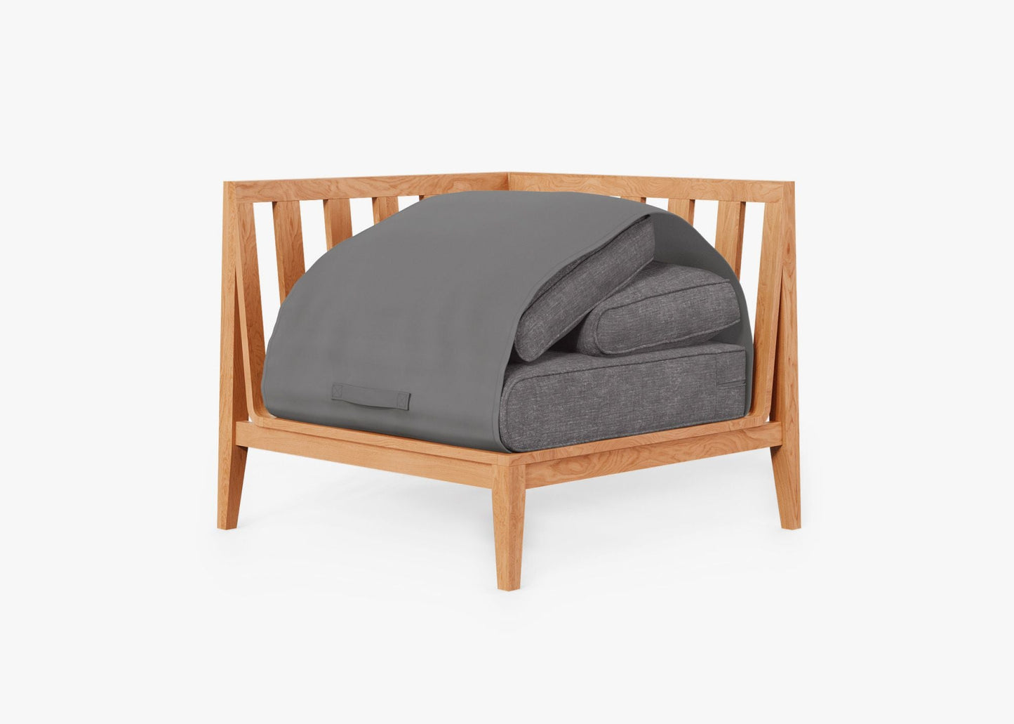 Fauteuil d'angle d'extérieur en teck - Droite