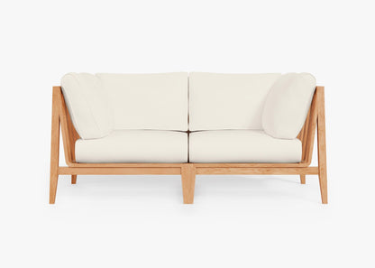 Canapé deux places d'extérieur en teck (Expérience extérieure)