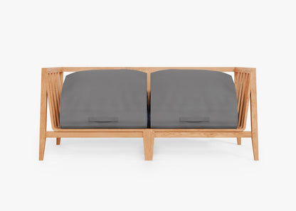 Canapé deux places d'extérieur en teck (Expérience extérieure)