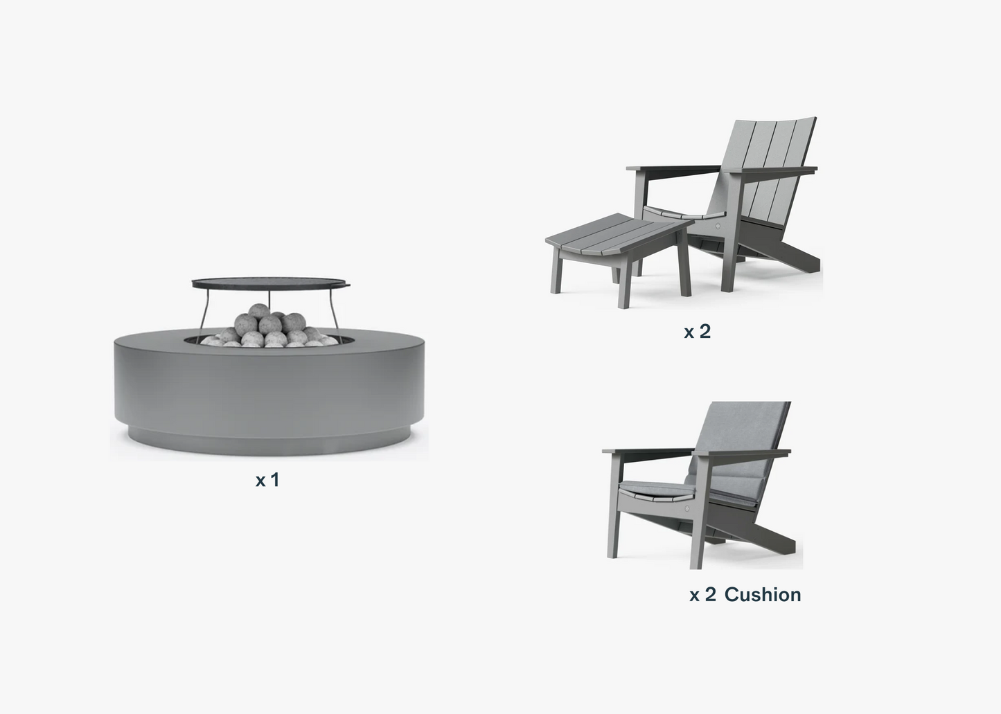 Ensemble de deux appareils de chauffage au gaz naturel