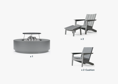 Ensemble de deux appareils de chauffage au gaz naturel