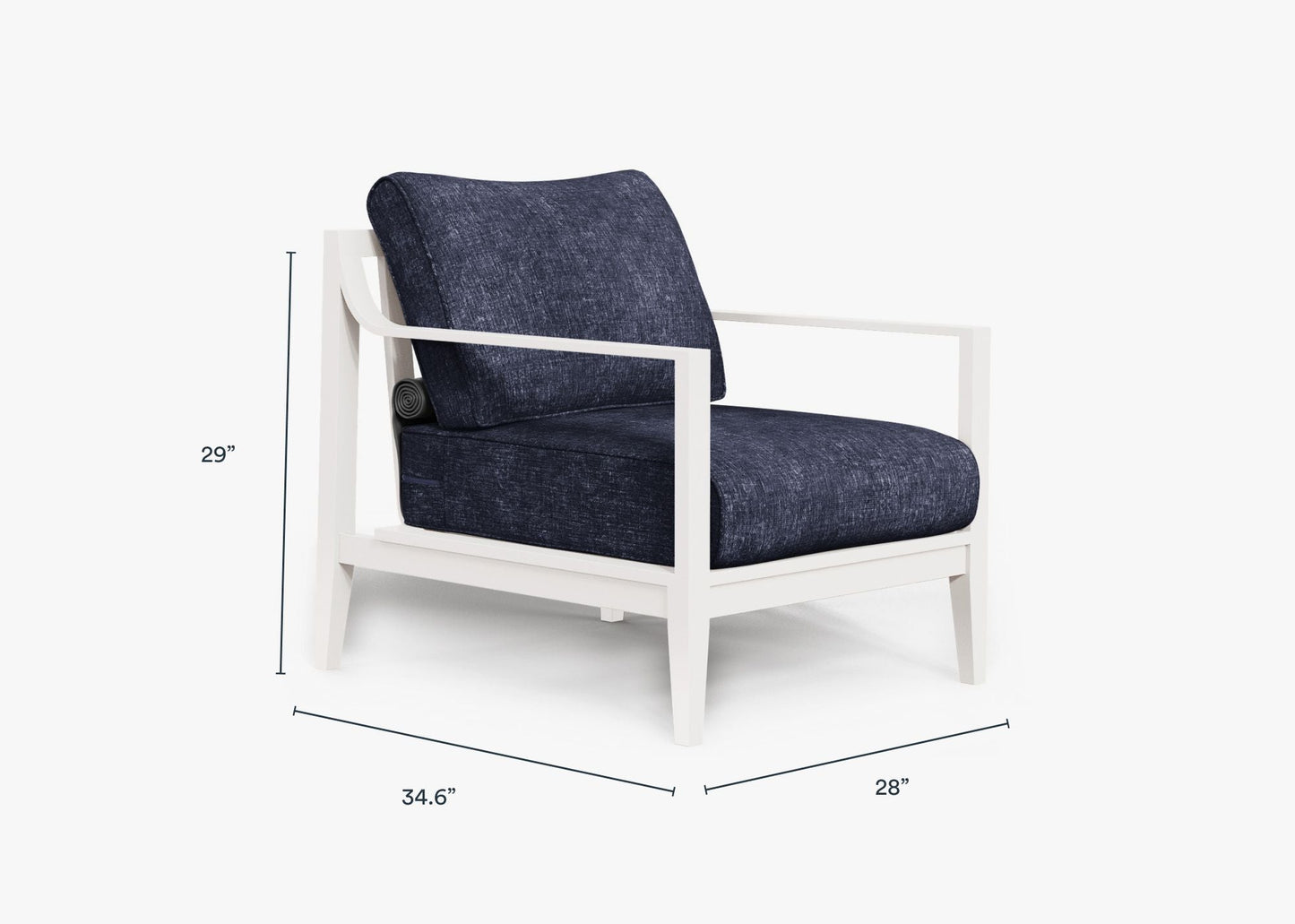 Fauteuil d'extérieur en aluminium blanc